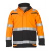 Custom Flame Retardant Hi-Vis Winter Jacket, Orange Coats with Black Bottom