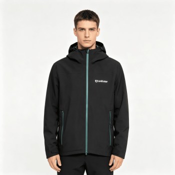 Custom Waterproof Hardshell Jacket with Hood – Breathable, Windproof, Multi-Pocket Design