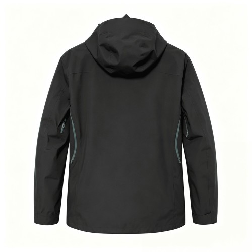 Custom Waterproof Hardshell Jacket with Hood – Breathable, Windproof, Multi-Pocket Design