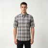 Custom Grey Check Shirt - Lightweight Breathable Button-Down Casual Shirt