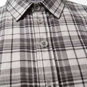 Custom Grey Check Shirt - Lightweight Breathable Button-Down Casual Shirt