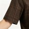 Custom Brown Windowpane Check Shirt - Lightweight Breathable Short-Sleeve Button-Down Commuter Shirt