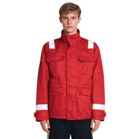 Custom Flame Retardant Rescue Jacket, Bright Red, for Emergency Teams