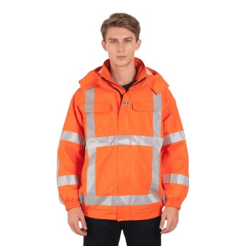 Custom FR Hooded Jacket, Class 3 Waterproof for Industrial Use, OEM