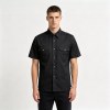 Custom Black Work Shirt - Short Sleeve Breathable Button-Down Commuter Shirt