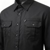 Custom Black Work Shirt - Long Sleeve Breathable Button-Down Commuter Shirt