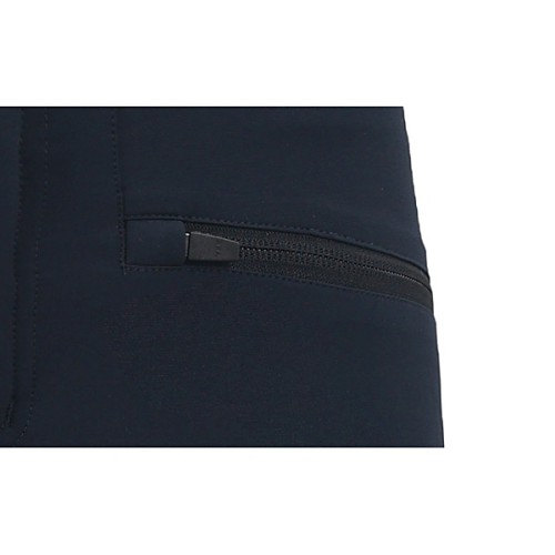 Custom Black Casual Shorts With Button-Up Design and Zippered Pockets.