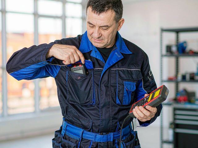 Multi-pocket maintenance workwear with easy tool access from chest and waist pockets