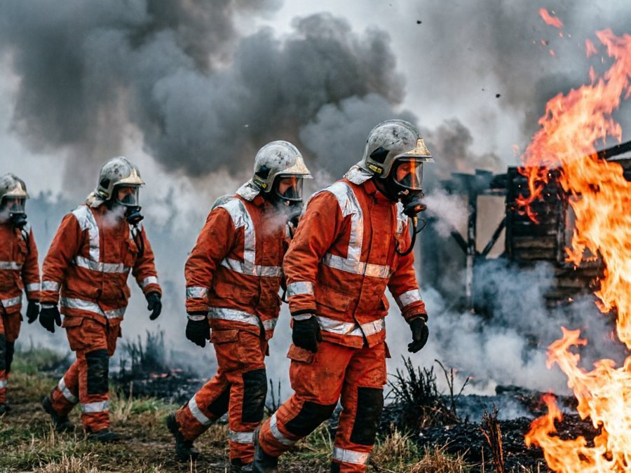 Fire and smoke hazards faced by emergency crews