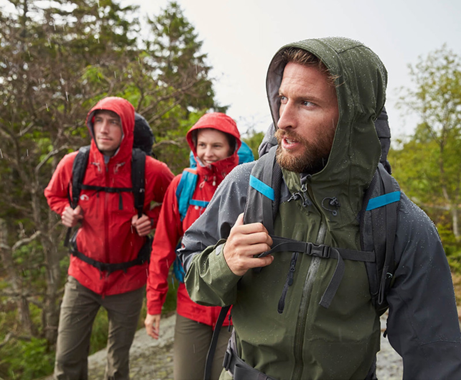 Waterproof Hiking Jacket on an Exposed Alpine Ridge