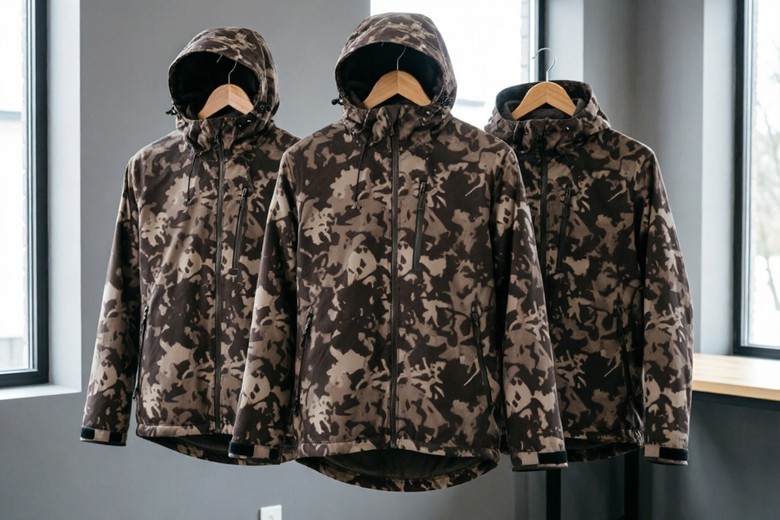 Flexible MOQ from 300 to 500 pieces per hunting apparel style
