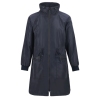 Custom Black Rainproof Coat, Adjustable Hat, Elastic Cuffs