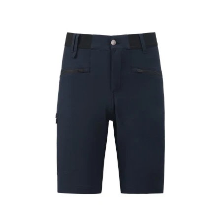 Custom Black Casual Shorts With Button-Up Design and Zippered Pockets.
