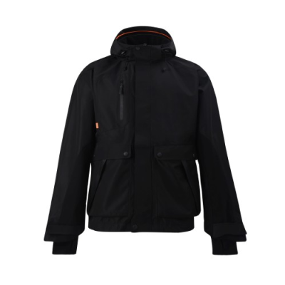 Custom Lightweight Waterproof Jacket - Breathable & Comfortable with Hood, Black Color