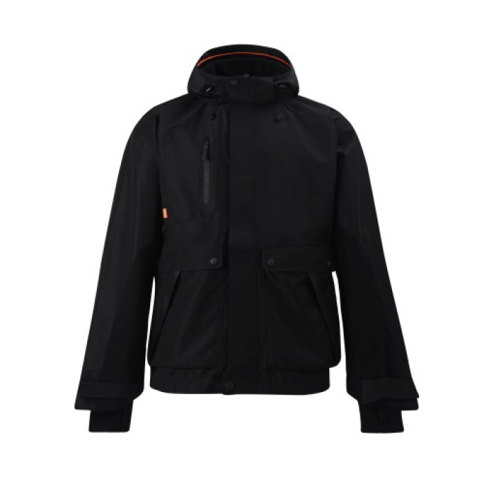 Custom Lightweight Waterproof Jacket - Breathable & Comfortable with Hood, Black Color