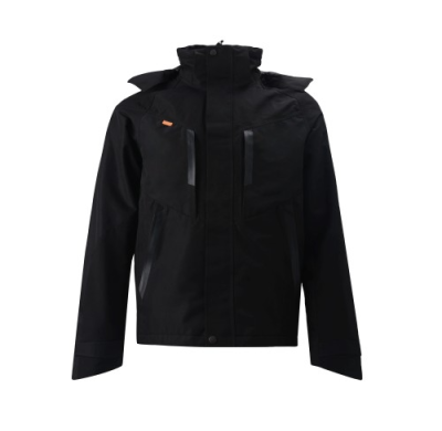 Custom Stretch Softshell Jacket With Adjustable Cuffs, Hook-and-Loop Closures, and a Hood