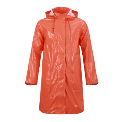 Custom Orange Raincoat, Level 3 Waterproof, Detachable Hat