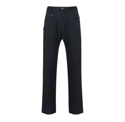 Custom Black Stretch Casual Pants With Zippered Pockets, Breathable and Comfortable