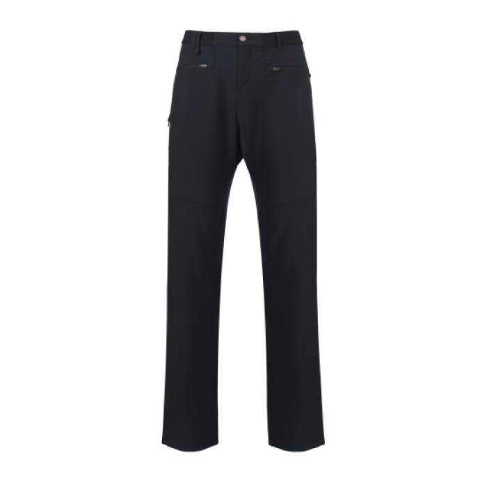 Custom Black Stretch Casual Pants With Zippered Pockets, Breathable and Comfortable
