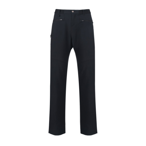 Custom Black Stretch Casual Pants With Zippered Pockets, Breathable and Comfortable