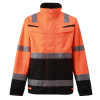 Custom Flame Retardant Winter Jacket, High Visibility Reflective,  Orange-Black