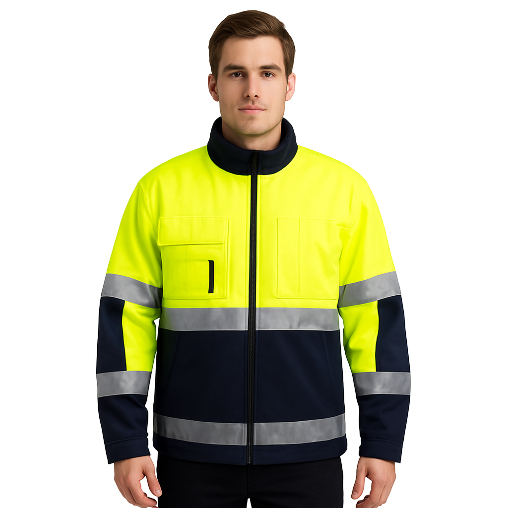 Custom High Visibility Reflective Jacket, &nbsp;Yellow Coats with Black Bottom