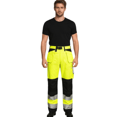 Custom Flame Retardant Pants, Wholesale and OEM Support, Yellow-Black
