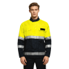 Custom Waterproof Workwear, High Vis Rain Jacket, Waterproof Class 3, Yellow-Black