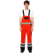 Custom High Visibility Bib Overalls, Orange-black, Wholesale and OEM support
