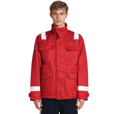 Custom Flame Retardant Jacket, Used for Rescue, Bright Red
