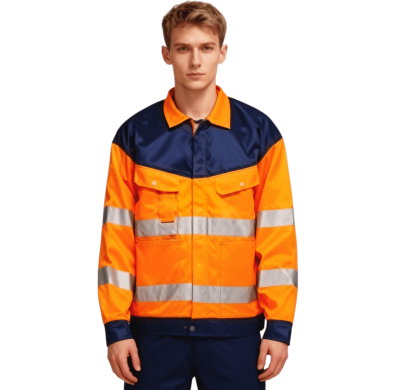 Custom High Visibility Reflective Jacket, Lapel
