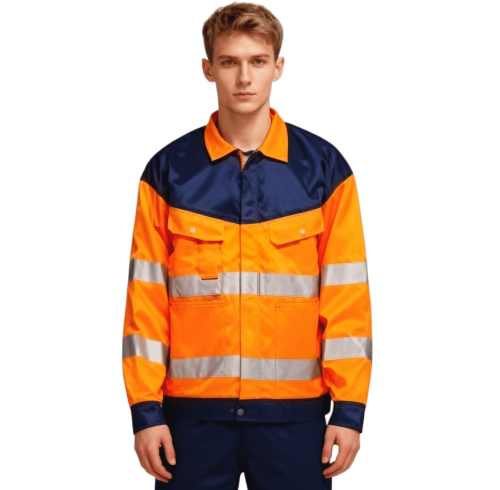 Custom High Visibility Reflective Jacket, Lapel