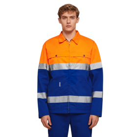 Custom Anti-static Jacket, High Vis Rain Coats, Waterproof Class 3, Lapel