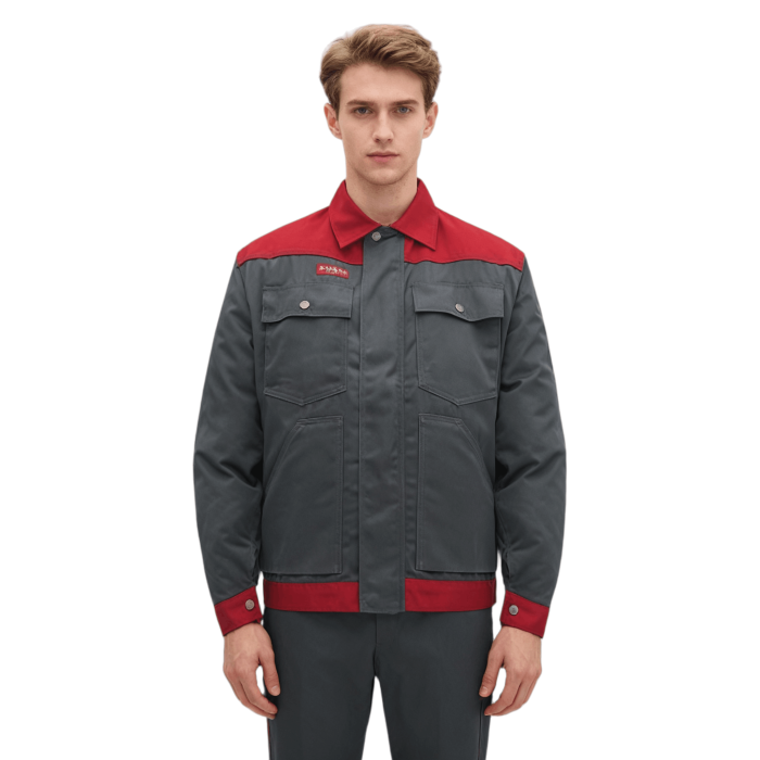 Custom Repair Work Jacket With Multiple Pockets, Wear-Resistant, and Featuring a Lapel Design