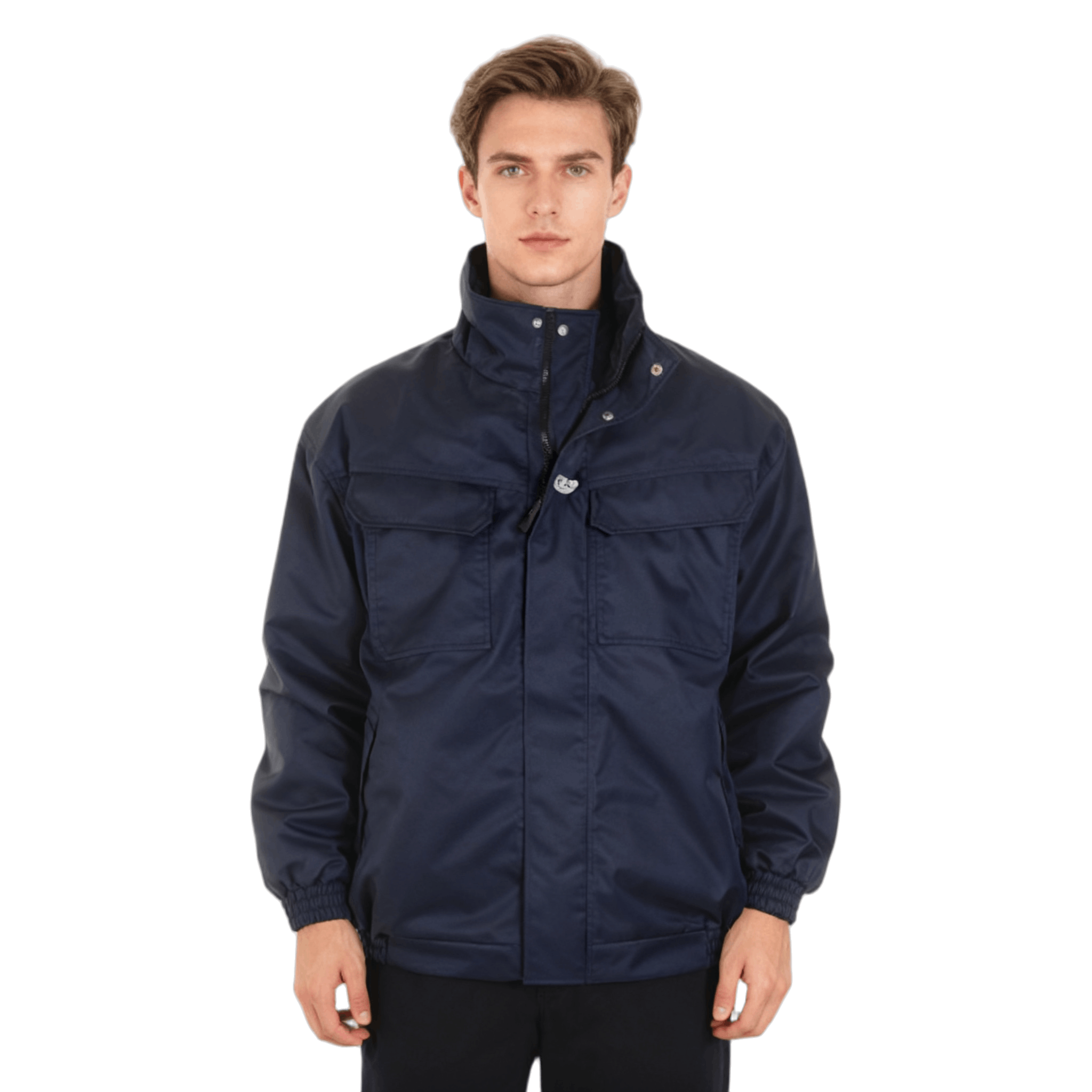 Custom durable waterproof work jacket for cold warehouses