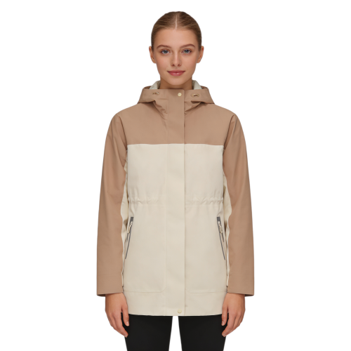 Custom Hiking Rainproof Jacket, Adjustable Hat, Velcro, Supports OEM