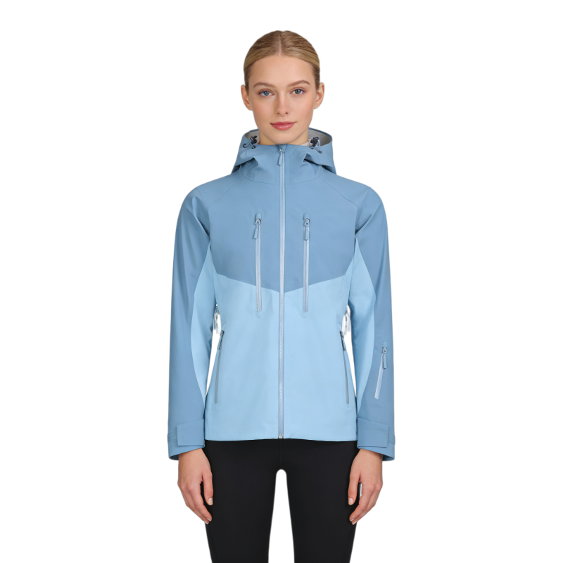 Custom Women's Waterproof Hiking Jacket with Hood – Windproof & Tailored Fit