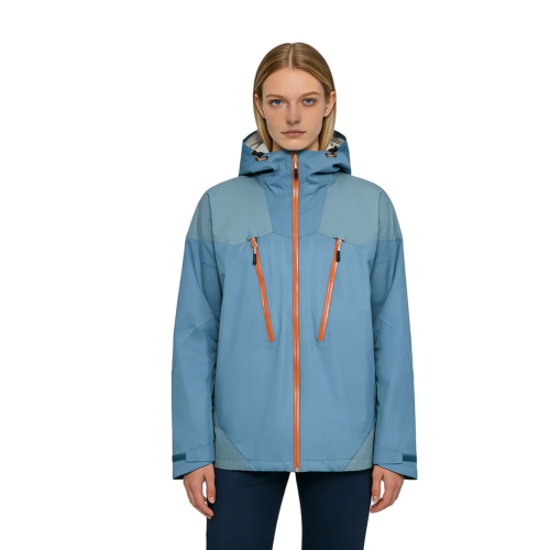 Custom Women's Rainproof Hiking Jacket, Adjustable Hat, Adjustable Cuffs