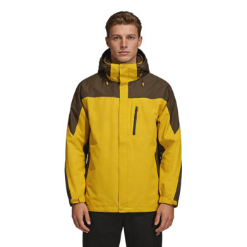 Custom Windproof Mountain Climbing Coat, Waterproof, Elastic Cuffs, Detachable Hat