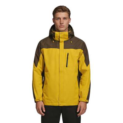 Custom Windproof Mountain Climbing Coat, Waterproof, Elastic Cuffs, Detachable Hat