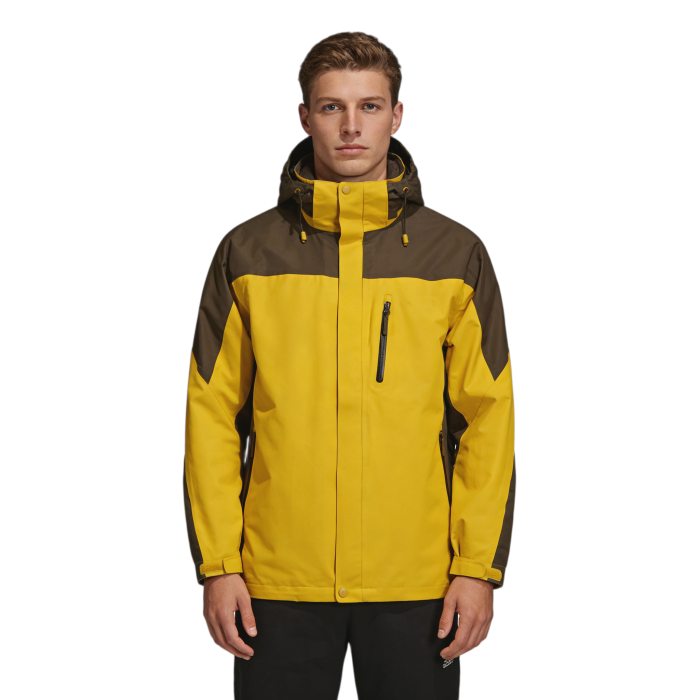 Custom Windproof Mountain Climbing Coat, Waterproof, Elastic Cuffs, Detachable Hat