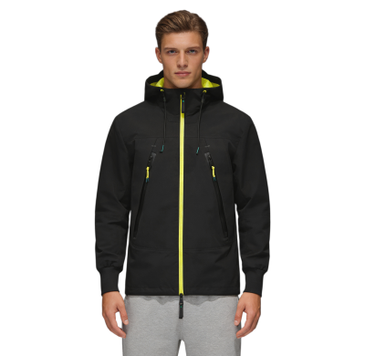 Custom Hiking Windproof Jacket, Adjustable Hat, Waterproof Zipper, Elastic Cuffs