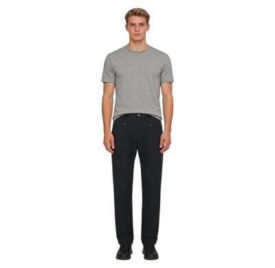 Custom Black Stretch Mountaineering Pants With Zippered Pockets, Breathable and Comfortable