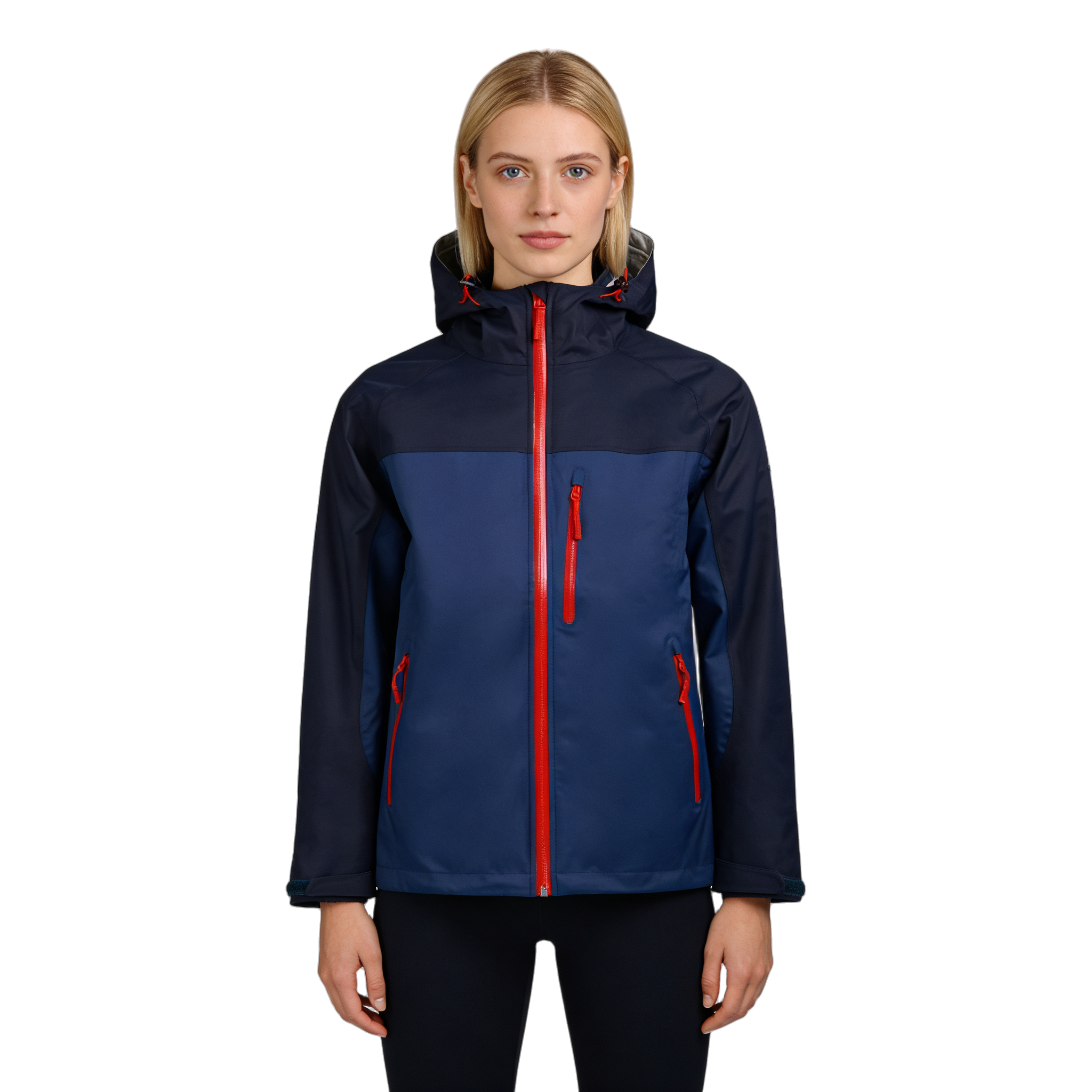 Custom Hiking Rainproof Jacket, Adjustable Hat, Waterproof Zipper, Supports OEM