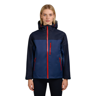 Custom Hiking Rainproof Jacket, Adjustable Hat, Waterproof Zipper, Supports OEM