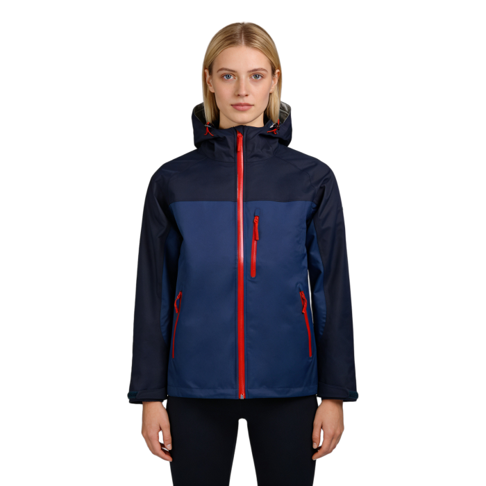 Custom Hiking Rainproof Jacket, Adjustable Hat, Waterproof Zipper, Supports OEM