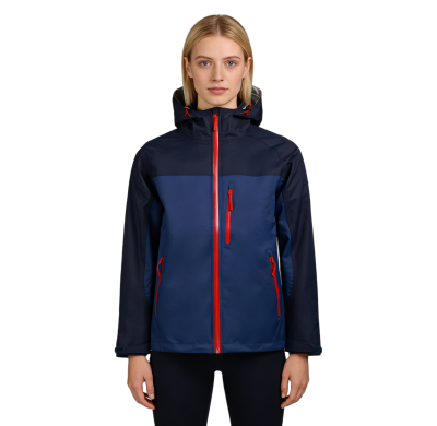 Custom Hiking Rainproof Jacket, Adjustable Hat, Waterproof Zipper, Supports OEM