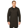 Custom Lightweight Black Trench Coat, Shirt Style, Single-Breasted, Adjustable Cuffs