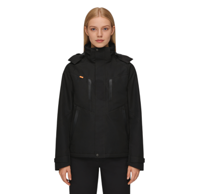 Custom Lightweight Waterproof Jacket - Breathable & Comfortable with Hood, Black Color