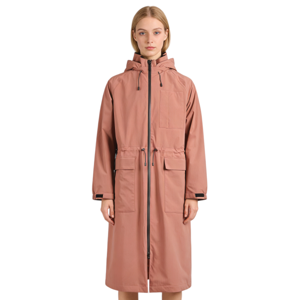 Custom Windproof Parka, For Daily Commuting, Waterproof Zipper, Adjustable Hat